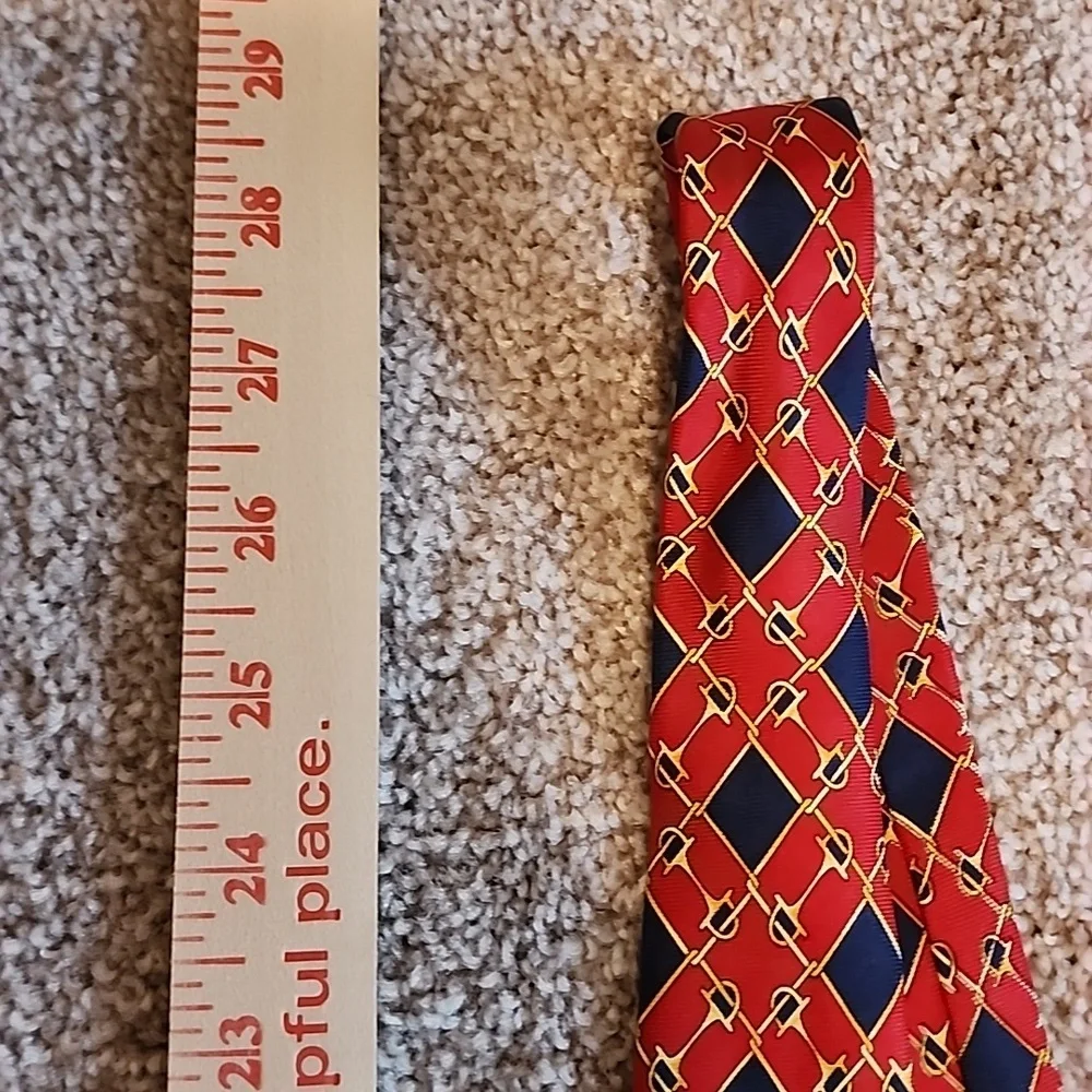 Gucci Tie Red, Blue And Gold,‎ Authenticated
